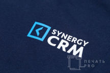 Синие свитшоты с логотипом «CYNERGY CRM»